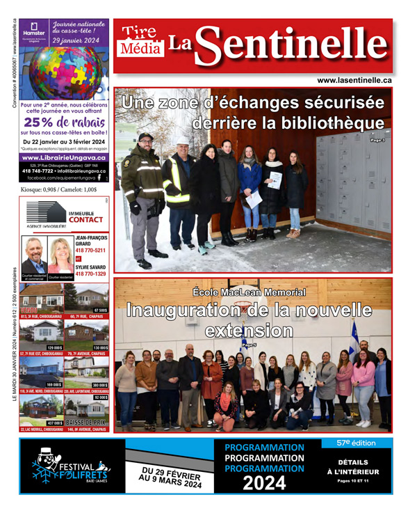 couvert La Sentinelle 30 janvier 2024